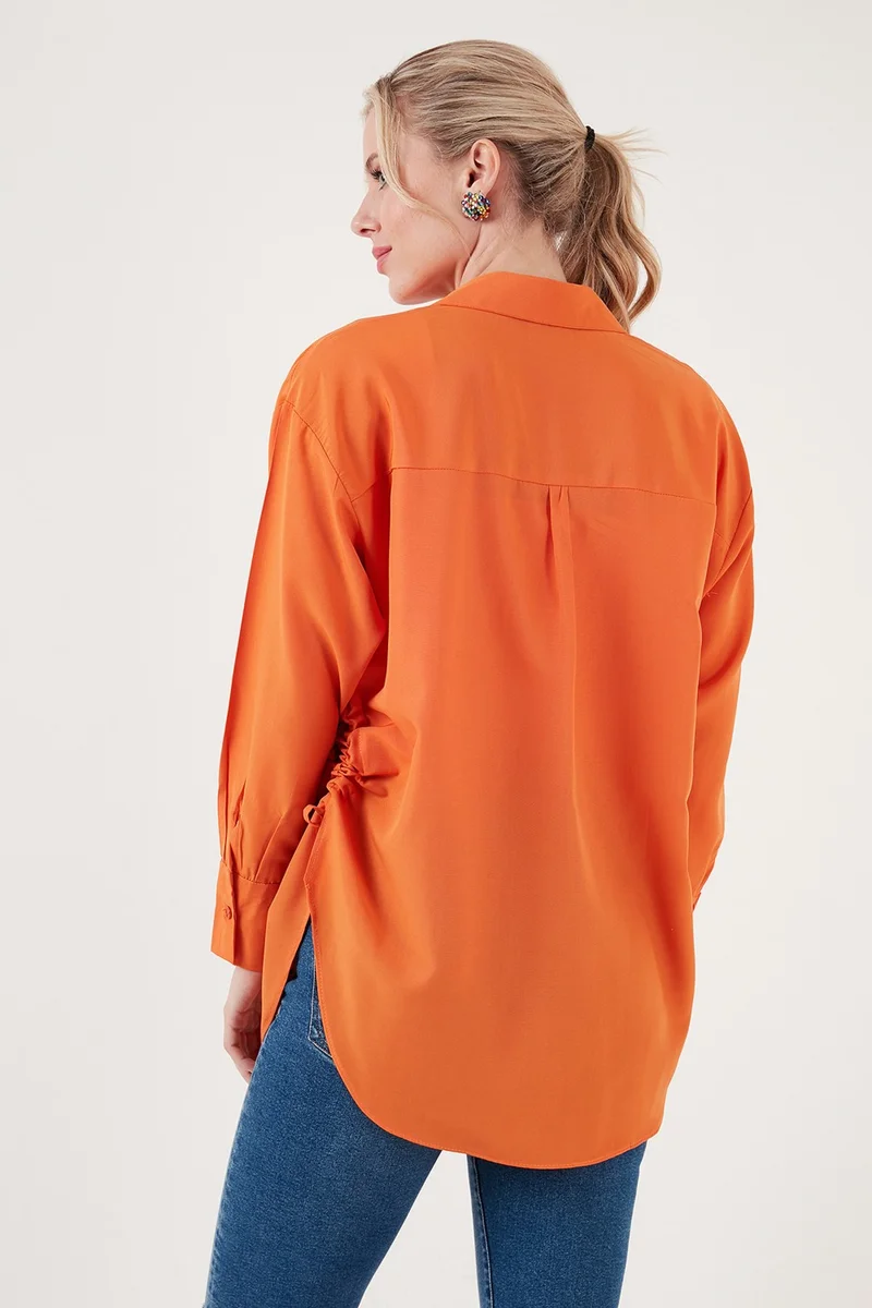 ليلا Shirt Detailed Cotton Comfortable Cut Women's Shirt 6234779