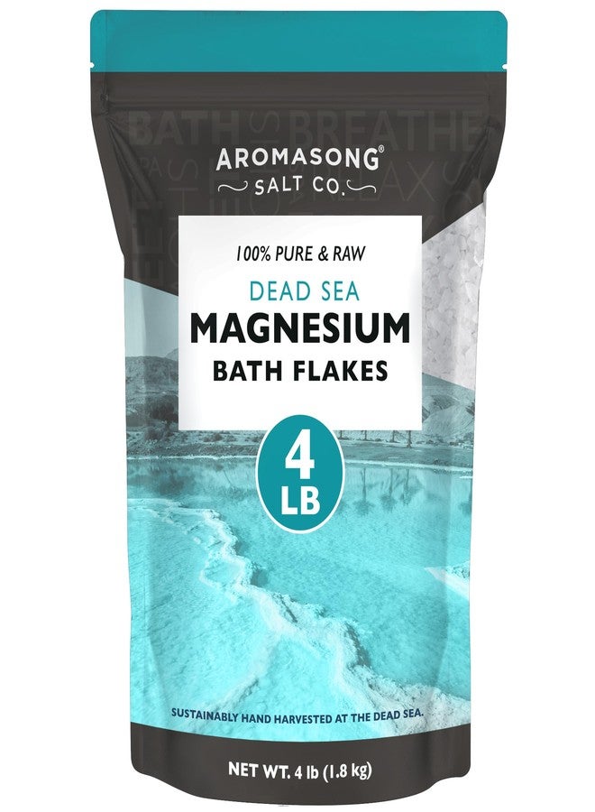 Aromasong Magnesium Flakes for Bath from The Dead Sea- 4 LB Resealable Pack Magnesium Chloride Flakes -Organic Bath Salt Relaxing Mineral Soak (Packaging May Vary) - Image 1