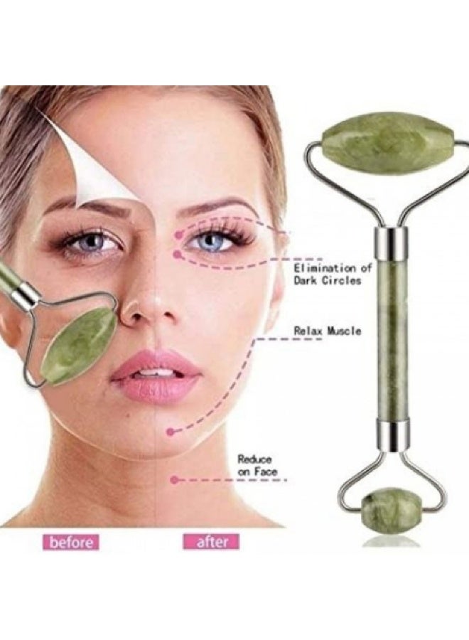 2 in 1 Facial Cleansing Brush & Jade Roller , Dual Sided Face Cleanser Tool for Deep Pore Cleansing, Exfoliation, Skin Care Massage, Anti-Aging Facial Massager for Blackhead Removal, Skin Revitalizing Beauty Tool - Image 4