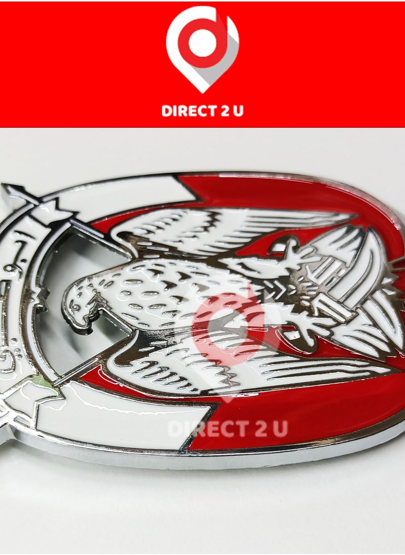 DIRECT 2 U - Abu Dhabi logo Metal Car Emblem Badge with Soft Enamel - Image 1