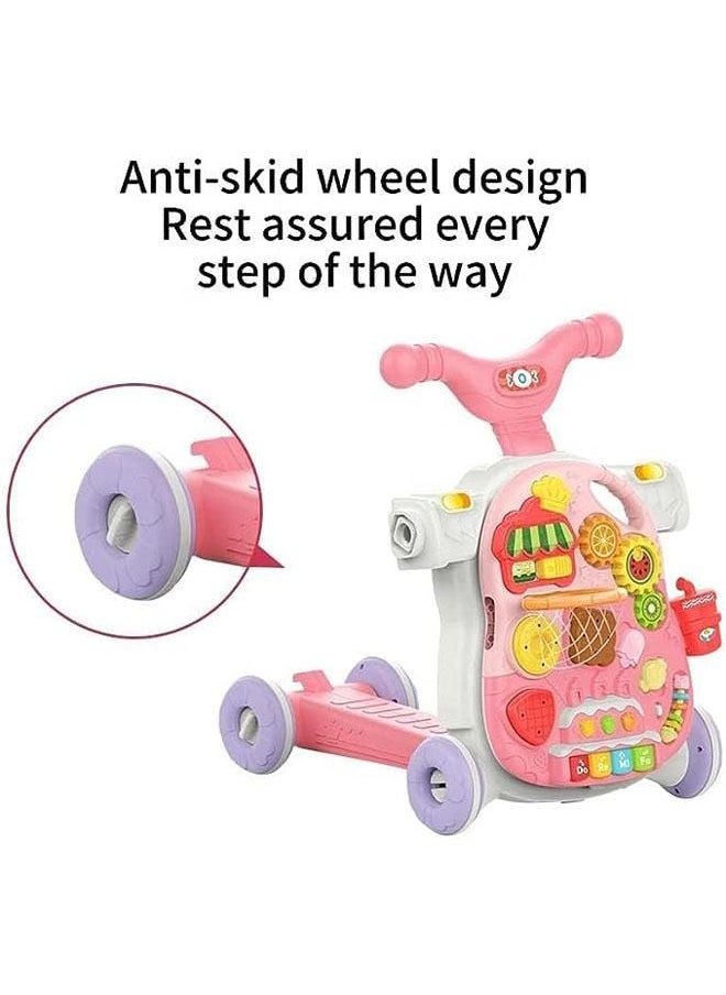MIXDE in 1 Baby Walker , Baby Push Walkers, Assemble as Scooter/Motorbike/Activity Center/Detachable Panel, Walking Toys Learning Walker for Infants Toddler (Green)  - Image 5