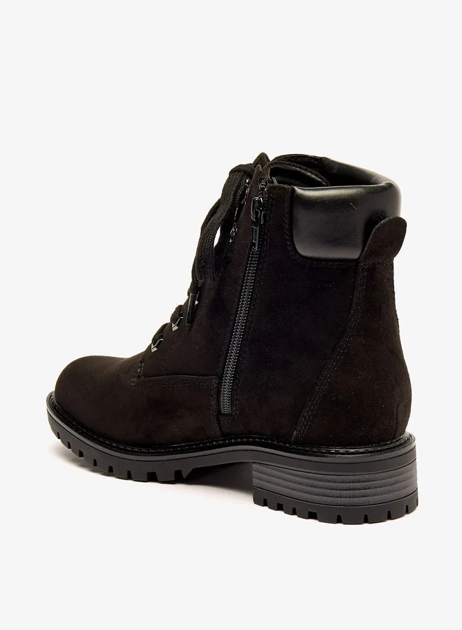 لي كوبر Women's Ankle Boots with Zip Closure and Block Heels