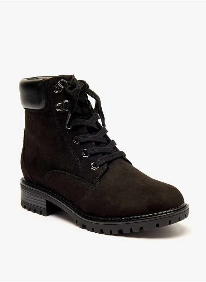 لي كوبر Women's Ankle Boots with Zip Closure and Block Heels