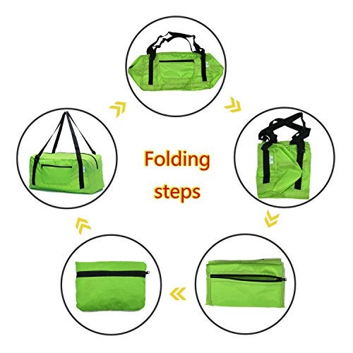 HOLYLUCK Foldable Travel Duffel Bag For Women & Men Luggage Great for Gym (Green) - Image 3