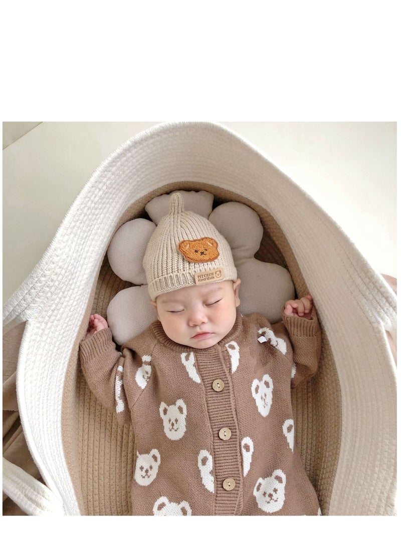 Arabest - Baby Carrycot, Portable Cotton Woven Baby Sleeping Basket, Outdoor Carrycot - Image 1