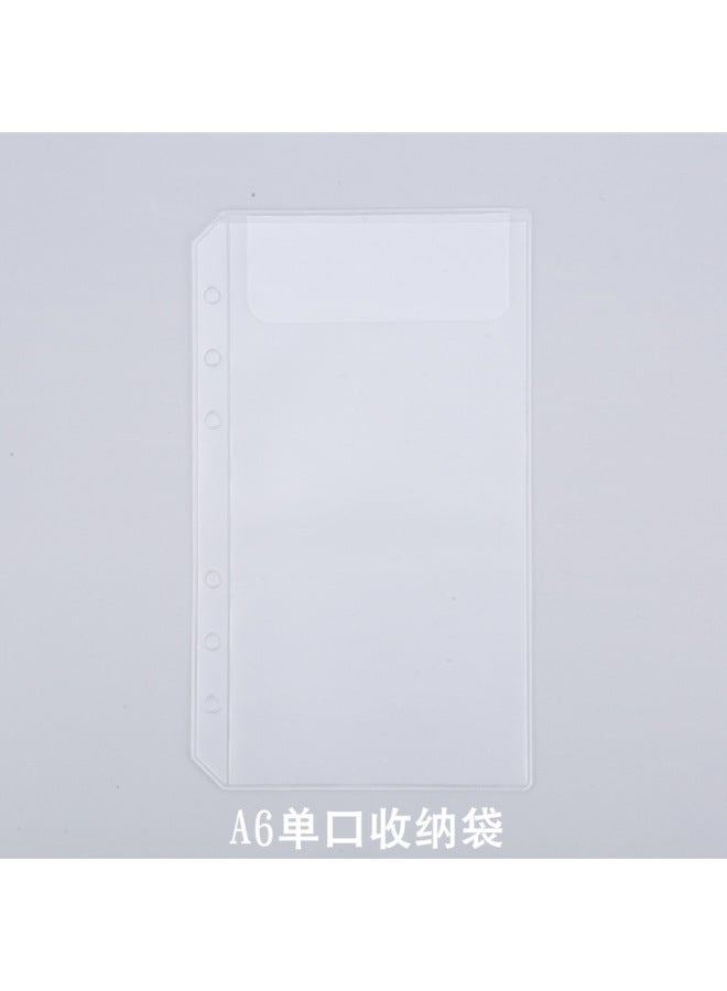 YR A5a6pvc Six-hole Frosted Loose-leaf Storage Bag, Certificate Sticker, Bill, Business Card Book, Card Bag, Standard Hole Pocket - Image 1