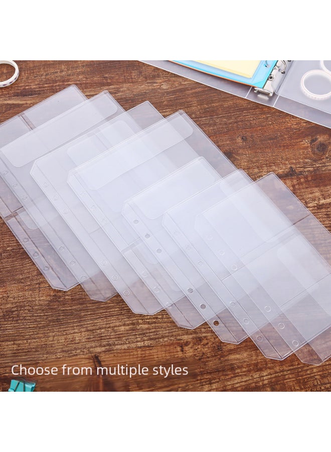 YR A5a6pvc Six-hole Frosted Loose-leaf Storage Bag, Certificate Sticker, Bill, Business Card Book, Card Bag, Standard Hole Pocket - Image 3