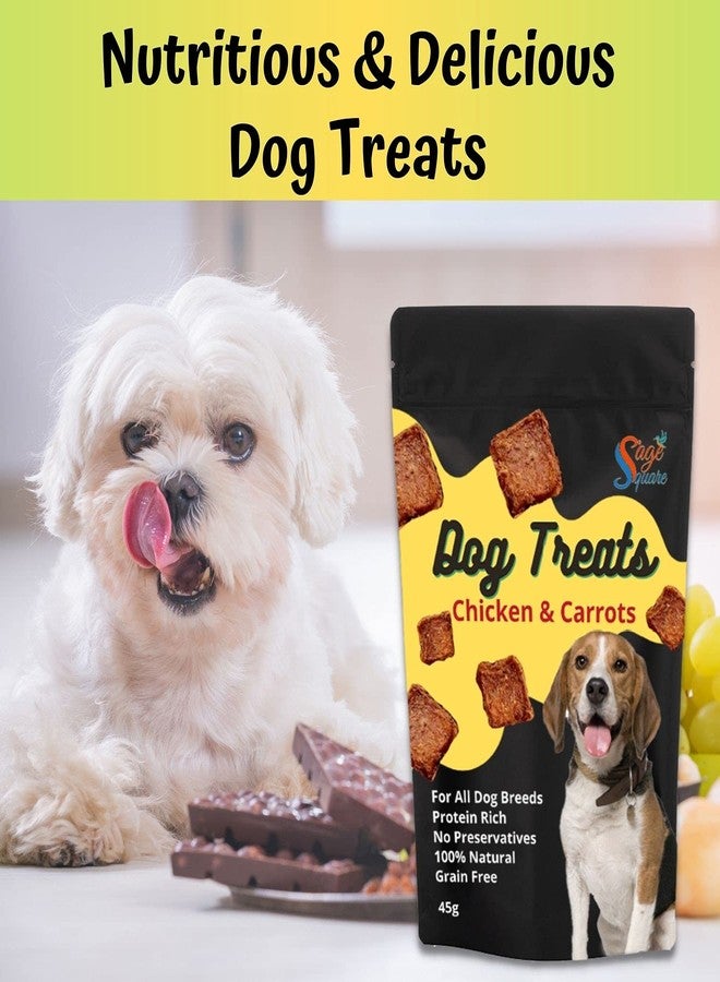 سايج سكوير مكافآت سيج سكوير للكلاب بنكهة الدجاج والجزر، وجبة خفيفة غنية بالبروتين ومقرمشة (45 غرام) - Image 2