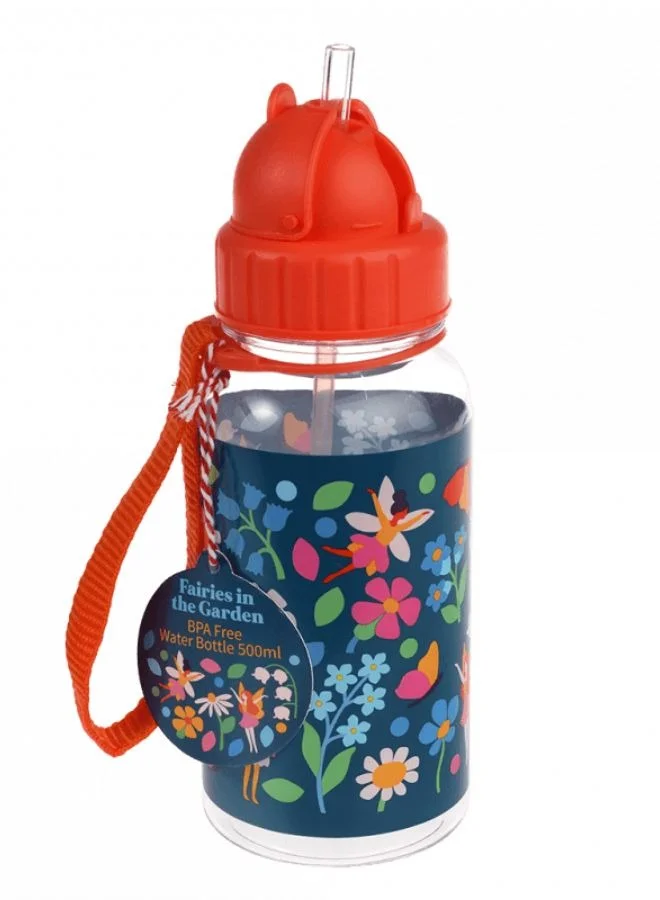 Rex London Fairies in the Garden Kids Water Bottle 500ml – BPA-Free Leakproof Bottle for School, Daycare, and Travel with Magical Fairy Design