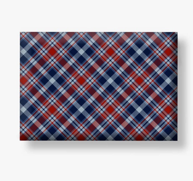 Dovetail Tiffany Square Mistle Toe Bourbon & Tartan Gift Wrapping Papers Combo of 4 Sheets - Image 3