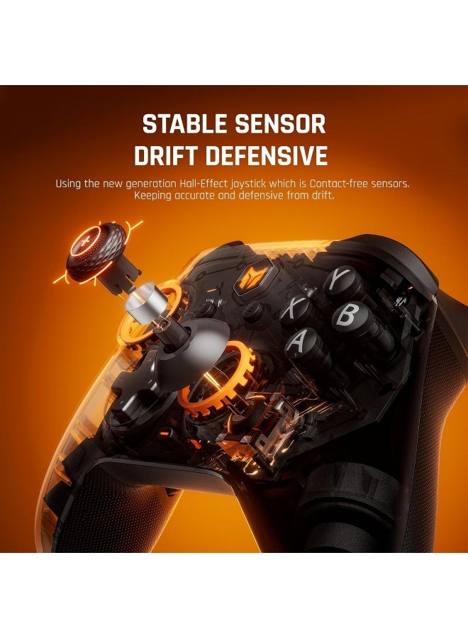 BIGBIG WON Wireless Controllers, Gale Hall PC Controllers Motion Control, Hall Joysticks&Triggers, PC App Game Controllers for Switch/Switch2/iOS/Android Wireless Gaming Controller - Image 4