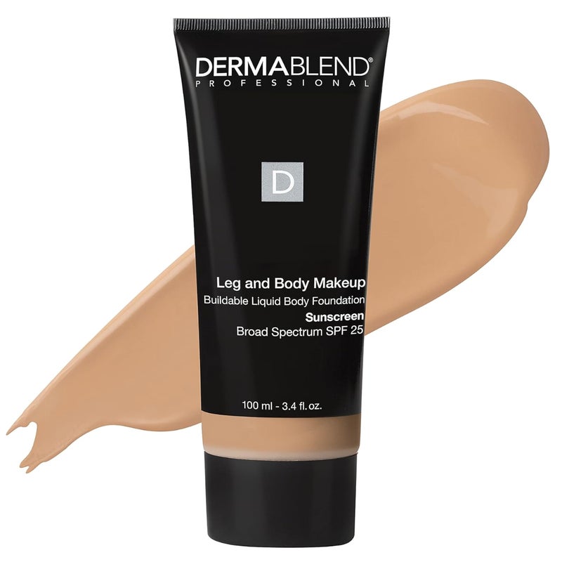 Dermablend Leg and Body Makeup Foundation with SPF 25 45W Tan Honey 34 Fl Oz