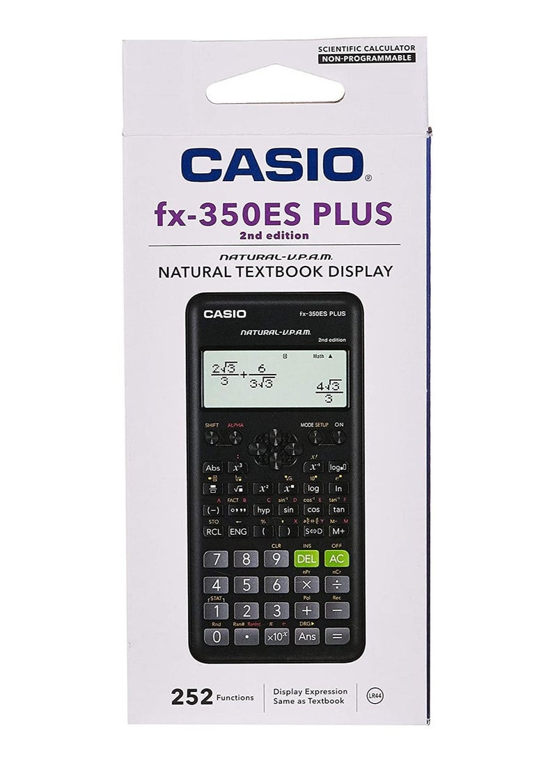 CASIO - Fx-350ES Plus Scientific Calculator With Natural Textbook Display - Image 1