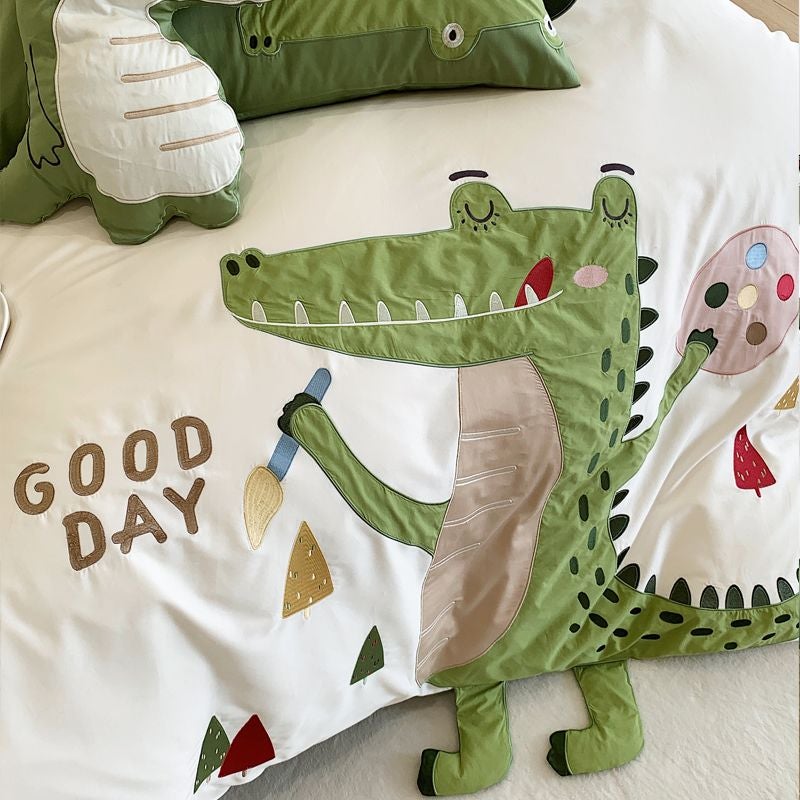 Silly Crocodile + 2 Cushions Bed Set - Image 4