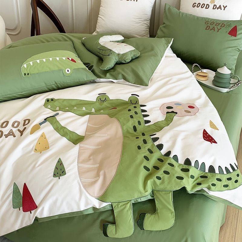 Silly Crocodile + 2 Cushions Bed Set - Image 2