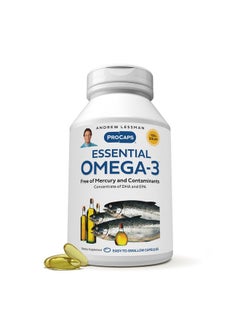 Andrew Lessman Andrew Lessman Essential Omega-3 Unflavored - 60 Softgels - Ultra-Pure, High Potency Omega-3 Oils. High DHA, No Stomach Upset, No Contaminants, No Mercury. Small Easy to Swallow Softgels  - Image 1