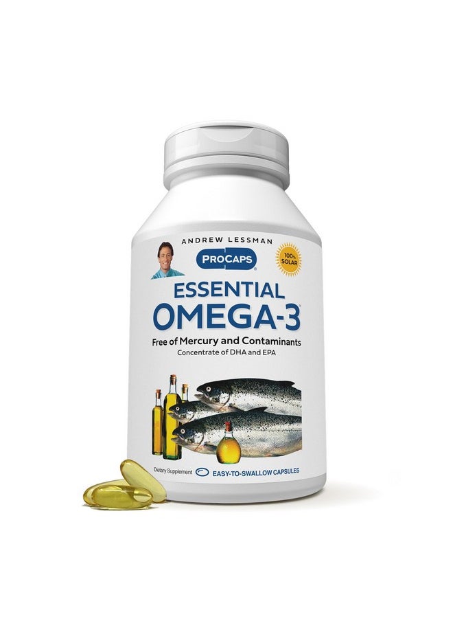 Andrew Lessman Andrew Lessman Essential Omega-3 Unflavored - 60 Softgels - Ultra-Pure, High Potency Omega-3 Oils. High DHA, No Stomach Upset, No Contaminants, No Mercury. Small Easy to Swallow Softgels  - Image 1