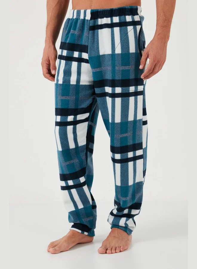 Buratti  Buratti Plaid Regular Fit Buttoned Crew Neck Winter Fleece Pajama Set Men's PAJAMAS SET 60961008 for Men | Best Price UAE