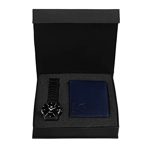 LORENZ Luxury Analog Men's Watch (Black Dial Black Colored Strap) - Image 1