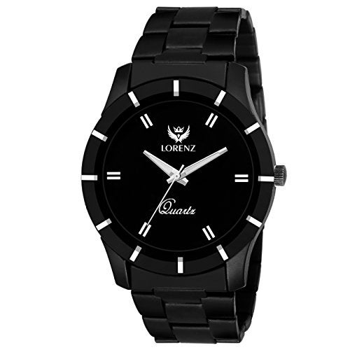 LORENZ Luxury Analog Men's Watch (Black Dial Black Colored Strap) - Image 2