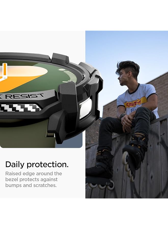 Spigen Rugged Armor Designed For Samsung Galaxy Watch 7 44Mm Case Cover 2024 Matte Black - Image 5