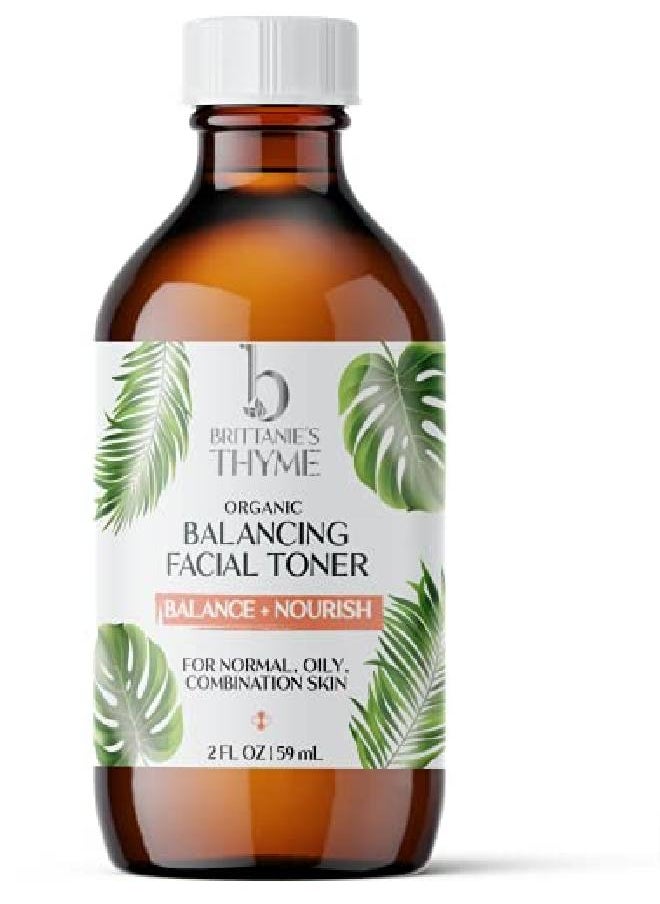 Brittanie's Thyme - تونر للوجه من هازل الساحرات العضوي المتوازن 4 أوقية ؛ زيوت النعناع والبرتقال الحلوة تخفف وتهدئ البشرة ؛ تونر لطيف سريع المفعول - Image 1