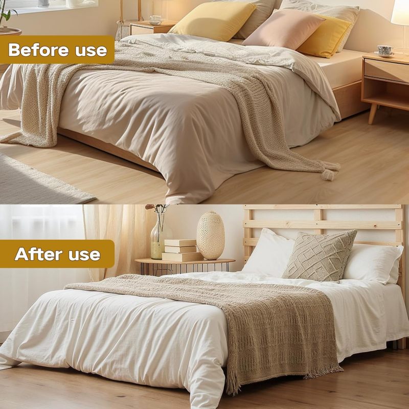 2-in-1 Mattress Lifter & Sheet Tucker: Ergonomic Curved Handle, Effortless Wedge Tip, Durable ABS Material - Bed Making Tool for Solo Bed Makers, Bedroom Use - Image 3