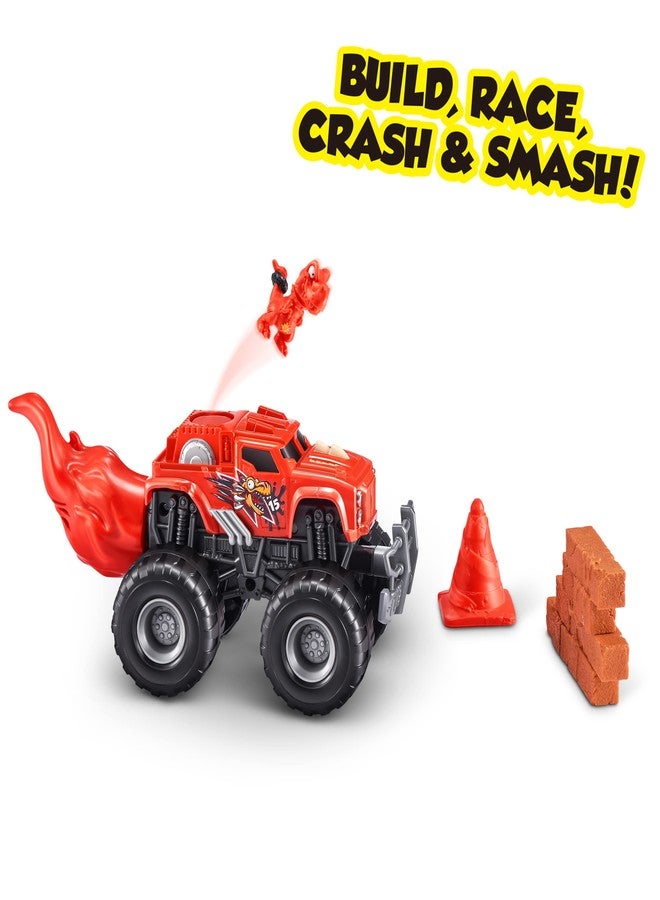 ZURU SMASHERS Smashers Monster Wheels RED Flame Mystery Pack [Over 25 Monster Trucks Surprises!] - Image 2