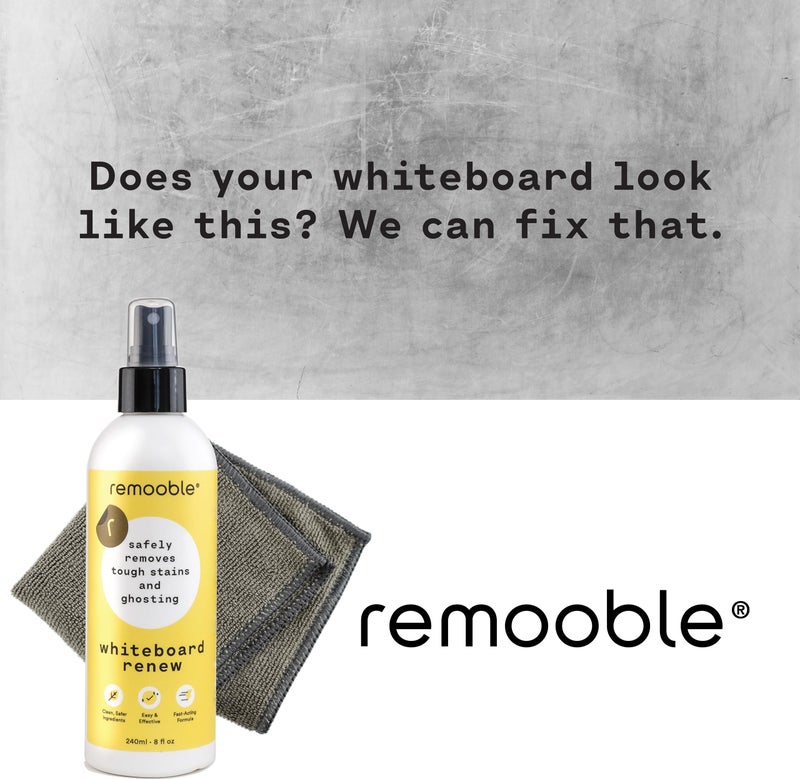 Remooble Dry Erase Whiteboard Cleaner Spray - Safely Removes Tough Stains and Ghosting, 8 oz. - Image 4