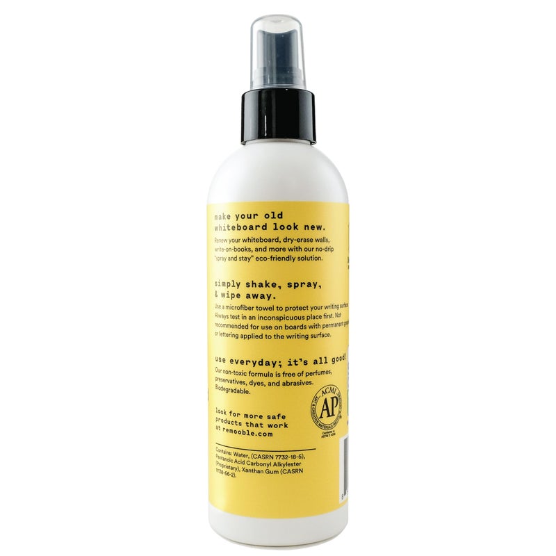 Remooble Dry Erase Whiteboard Cleaner Spray - Safely Removes Tough Stains and Ghosting, 8 oz. - Image 2