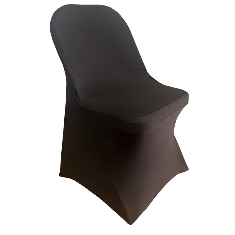 iEventStar 2pcs Spandex Folding Chair Cover Covers Stretch Chair Protectors for Wedding Party Events (2, Black) - Image 1