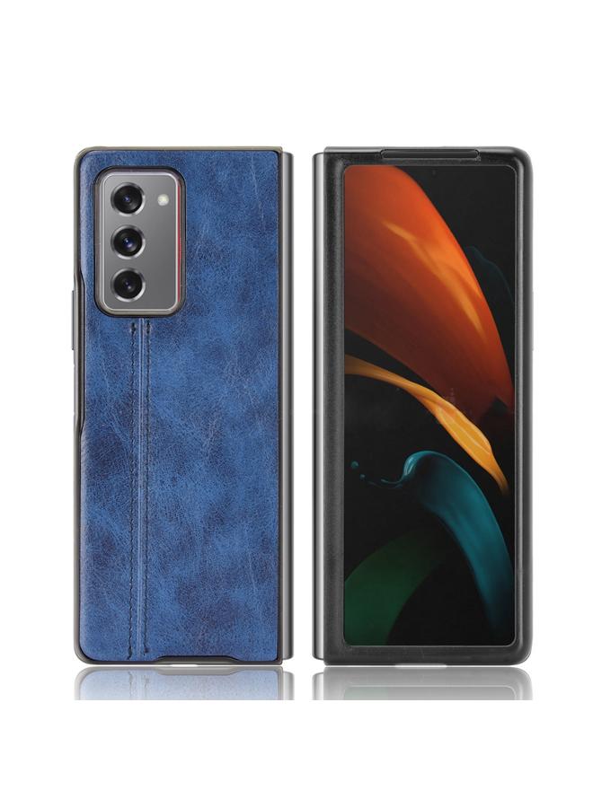 S-TOP Case For Samsung Galaxy Z Fold2 / Z Fold2 5G Shockproof Sewing Cow Pattern Skin PC + PU + TPU Case - Image 1