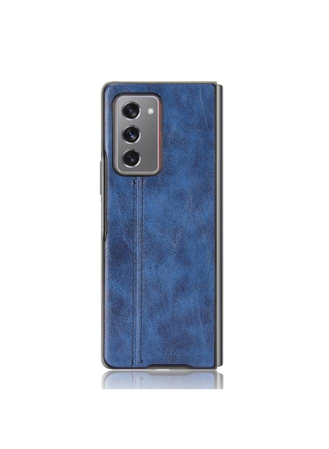 S-TOP Case For Samsung Galaxy Z Fold2 / Z Fold2 5G Shockproof Sewing Cow Pattern Skin PC + PU + TPU Case - Image 2