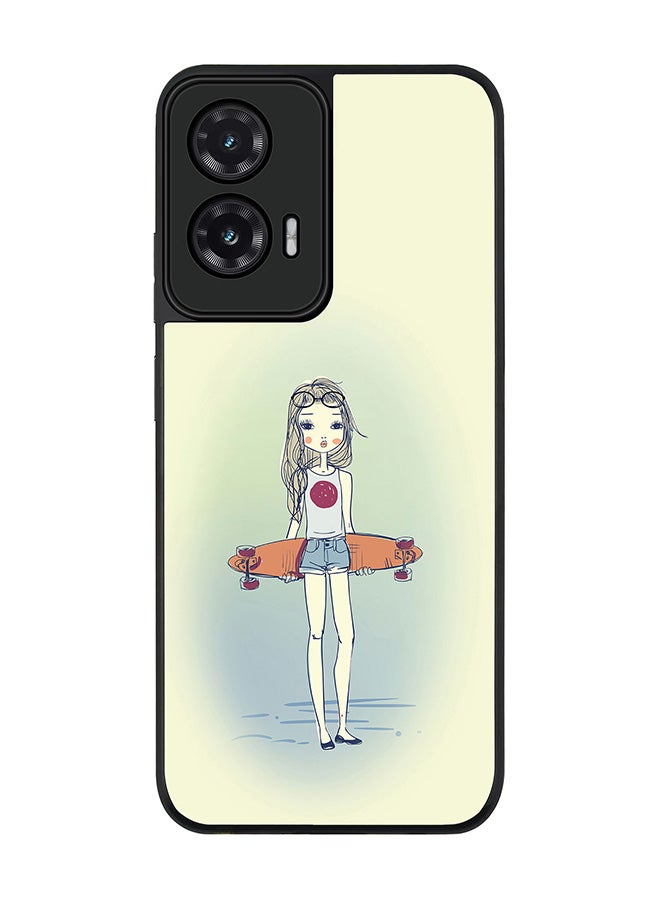 Stylizedd For Motorola Moto G35 Case,Slim fit Camera Protection, Shockproof Thin Phone cover  - Skater Girl