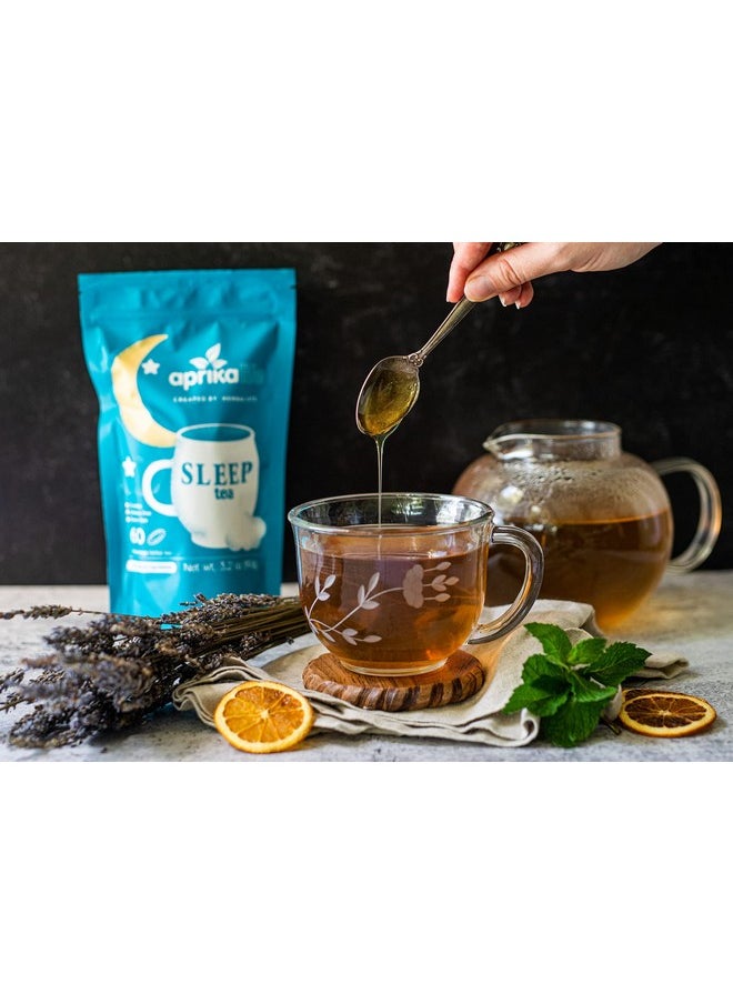 aprikalife - Aprika Life Sleep Tea With Sleep Guide 100% Natural Herbal Tea With 12 Herbs Created By Herbalists Promotes Relaxation Stress Relief Restful Sleep 60 Bags - Image 1