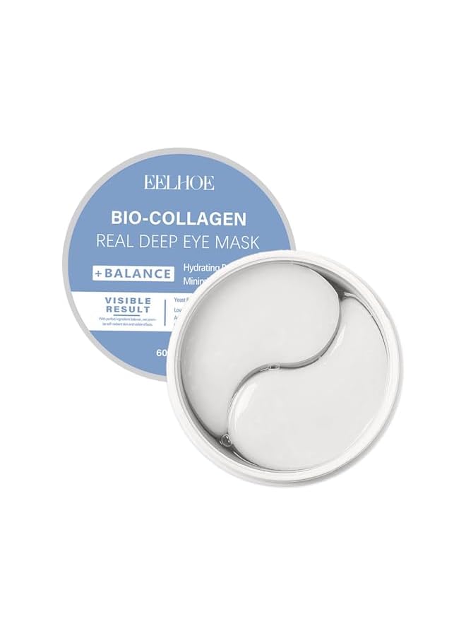 إيلهو لصقات العين بالكولاجين البيولوجي - 30 زوجًا | لصقات تحت العين لدوائر الظل، وتقليل الانتفاخ، وخطوط التجاعيد | تحتوي على كولاجين نباتي، وحمض الهيالورونيك، والنياسيناميد، وفيتامين E | مرطبة، ومقاومة للشيخوخة | العناية بالبشرة الكورية - Image 1