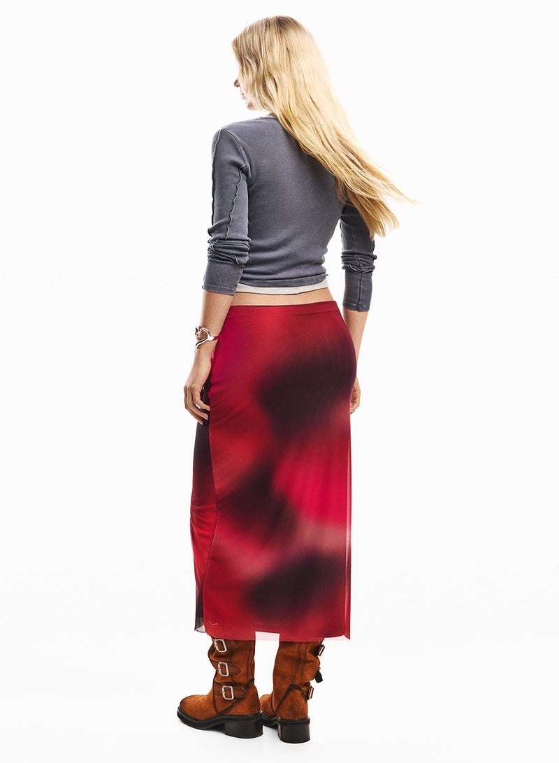 DESIGUAL Midi Skirt Made Of Tulle Fabric With Lining - Image 4