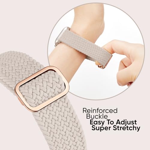 Knossen 6 Pack Braided Stretchy Bands Compatible with Apple Watch Band 38mm 40mm 41mm 42mm 44mm 45mm 46mm 49mm Women Men, Adjustable Nylon Solo Loop Elastic Straps for iWatch Series 11 10 9 8 7 6 5 4 SE Ultra - Image 5