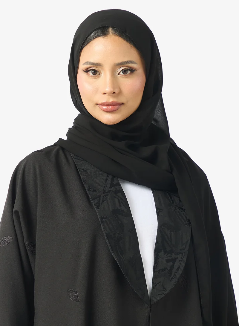 hayas closet Button Detailed Flared Sleeve Abaya