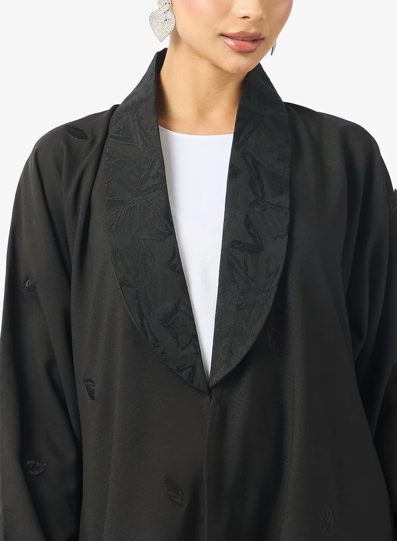 hayas closet Button Detailed Flared Sleeve Abaya