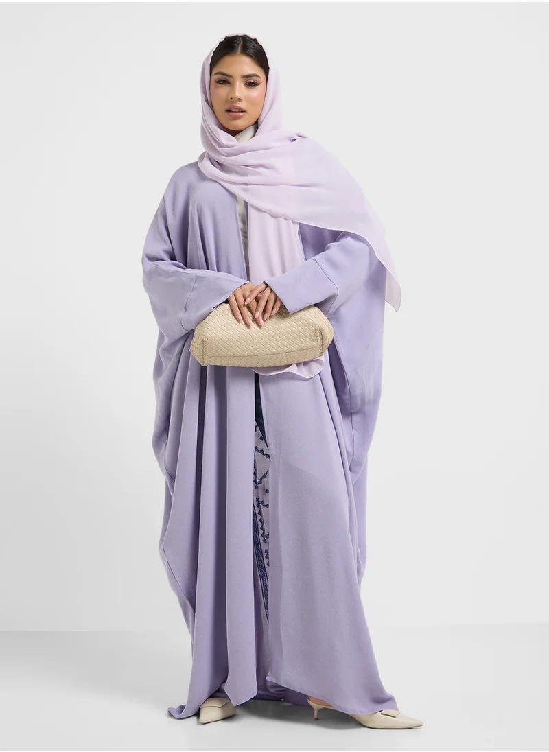 هيا كلوزيت Button Detailed Flared Sleeve Abaya