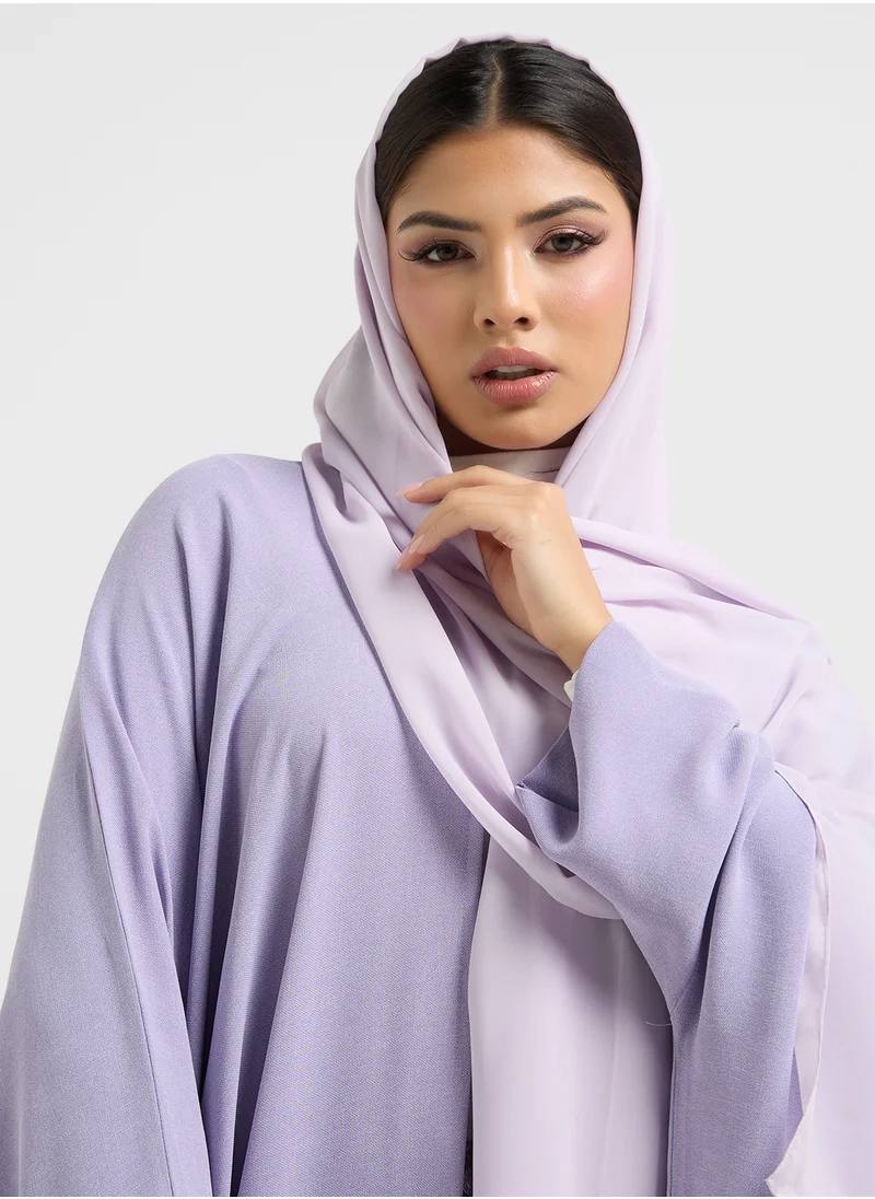 هيا كلوزيت Button Detailed Flared Sleeve Abaya
