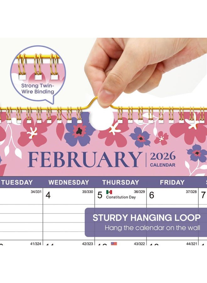 Taja 2026 Calendar, 21-Month Wall Calendar Runs from Oct 2025 to Jun 2027, 11.5" x 14.7",Large Monthly Calendar with Twin-Wire Binding, Perfect for Home or Office -Twilight Petals - Image 3