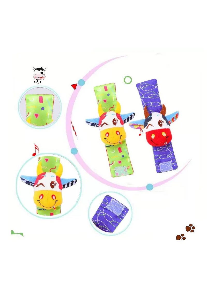 Lamaze 4-Piece Infant Socks And Wrist Rattles Toy Set For Kids - Image 4