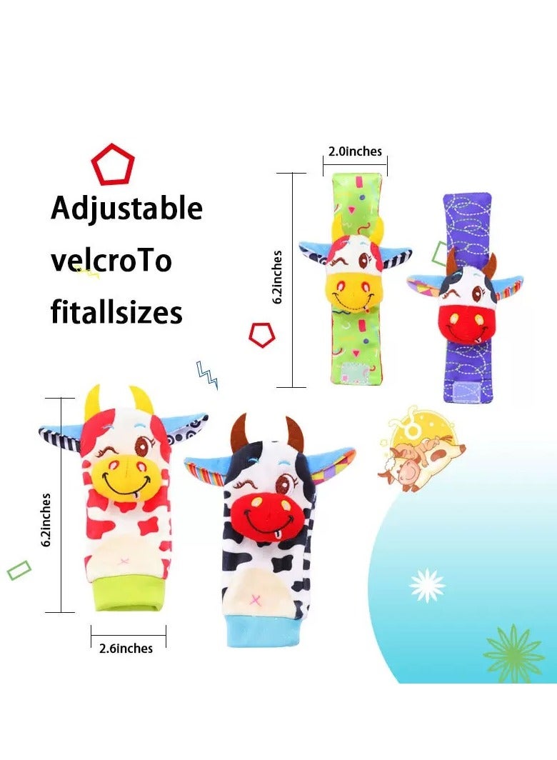 Lamaze 4-Piece Infant Socks And Wrist Rattles Toy Set For Kids - Image 2