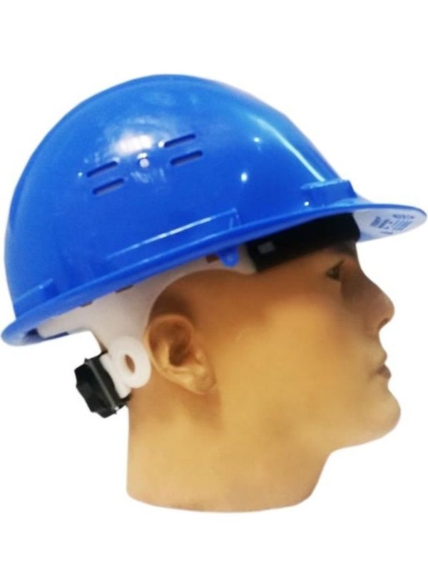 Essafe Blue Helmet with Adjustable Screw and Air Holes at the Back of the Neck  - Image 2