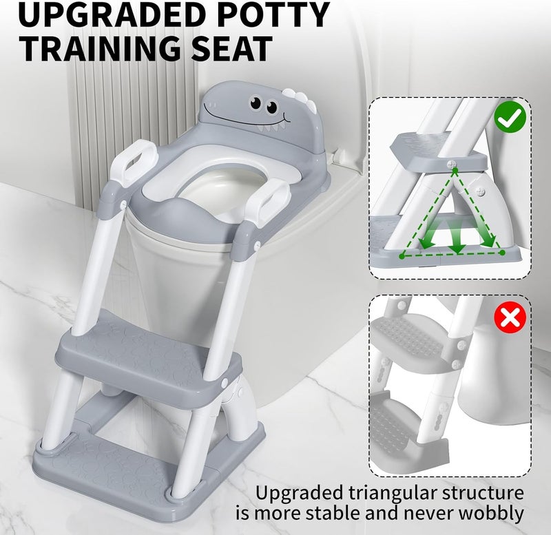 AJVV Potty Training Seat for Toddlers with Step Stool and Anti-Slip Pad - Image 2