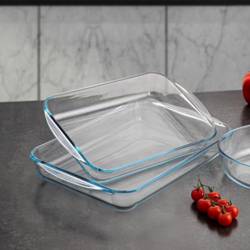 Essentials Rectangular Glass Roaster 3.7L Borosilicate Oven, Microwave and Freezer Safe Baking Dish with Ergonomic Handles, Heat Resistant and Scratch Proof Roaster - Image 4