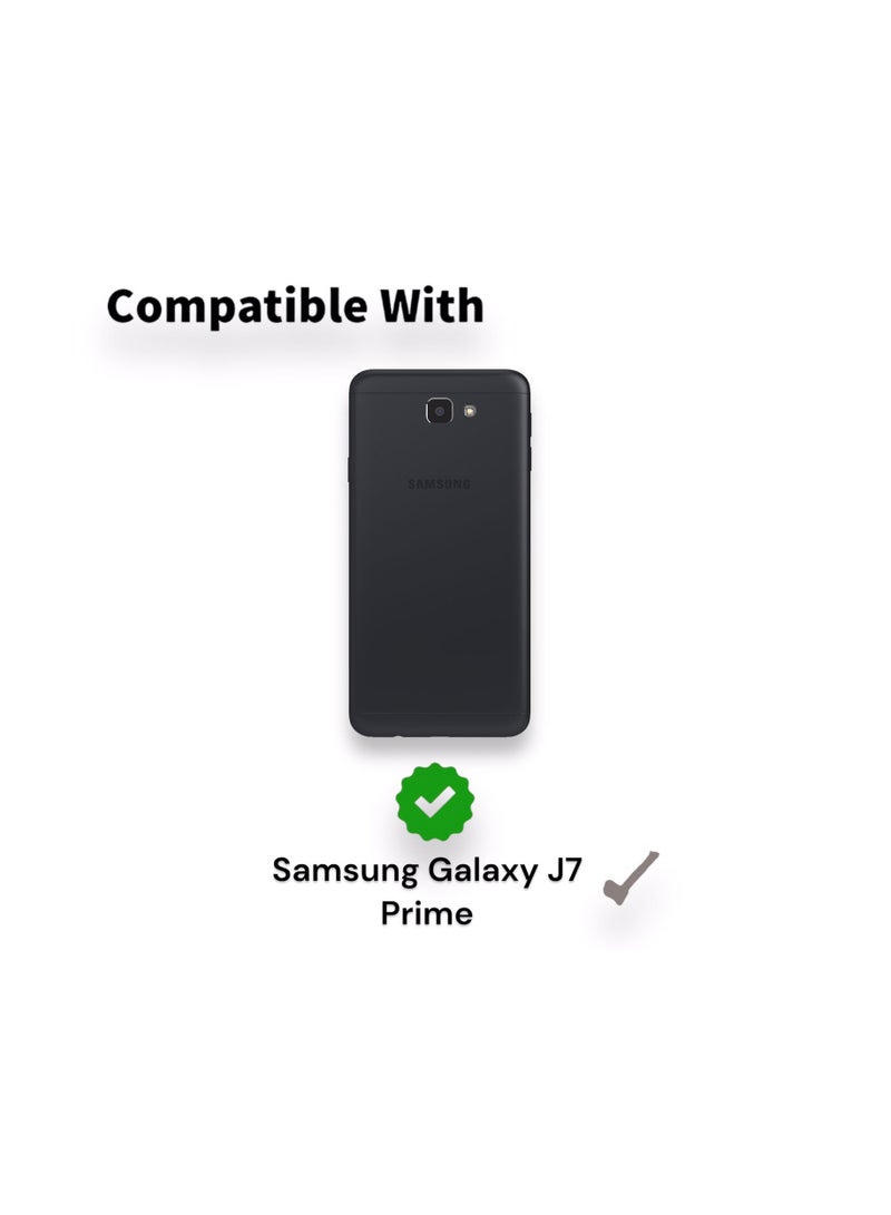 For Samsung Galaxy J7 Prime Clear View Flip Case , Without Sensor , Stand Watching Position , Mirror Full Protection Cover Compatible With Samsung Galaxy J7 Prime (5.5') (Silver) - Image 2