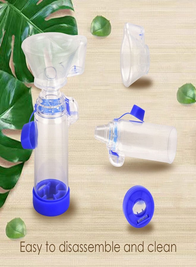 SAWOZU Inhaler Spacer for Kids and Adults, Soft Fit Mask, Portable and Lightweight, Suitable for Home and Travel – Nessi OTC Spacer (Blue/Kids) - Image 3